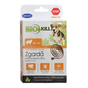 BIOKILL ZGARDA ANTIPARAZITARA PENTRU CAINI 38 CM