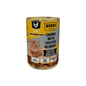 HRANA UMEDA PENTRU PISICI IN VARSTA 7+ ROKUS CONSERVA PUI IN SOS 415GR