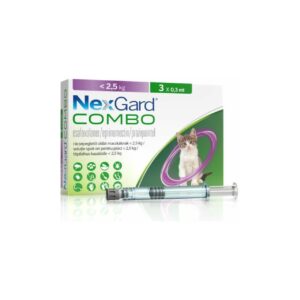 ANTIPARAZITAR INTERN SI EXTERN PENTRU PISICI NEXGARD COMBO S 0,8-2,5 KG (3 PIP/CUT)