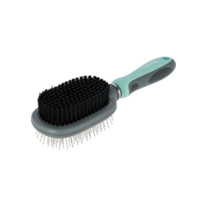 PERIE DUBLA PENTRU CAINI KERBL 24x7CM TURQUOISE/GREY