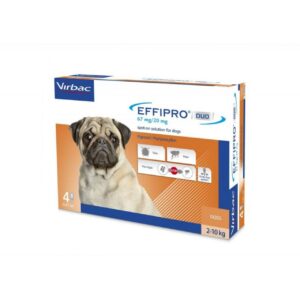 ANTIPARAZITAR EXTERN PENTRU CAINI EFFIPRO DUO DOG 67MG/20MG 0,67ML*4PIP