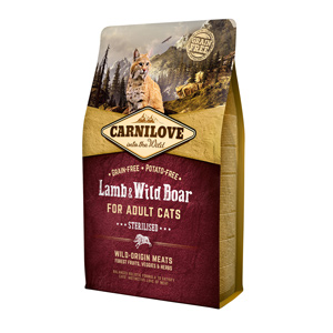 Carnilove Lamb & Wild Boar Cats Sterilised 2 kg