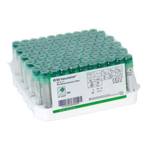 Vacutainer biochimie BD 2 ml Litiu/Heparina, dop verde, 100 buc/set