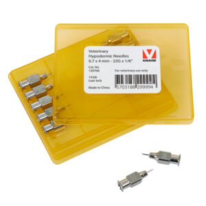 Ace metalice 0,7 x 4 mm 22G x 1/6 inch, Luer lock, 12 buc/set