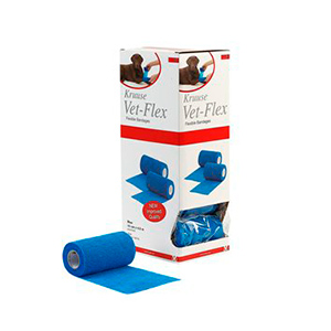 Bandaj adeziv flexibil Vet-Flex 10 cm x 4,5 m, albastru, 10/set