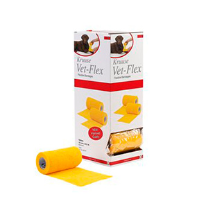 Bandaj adeziv flexibil Vet-Flex 10 cm x 4,5 m, galben, 10/set