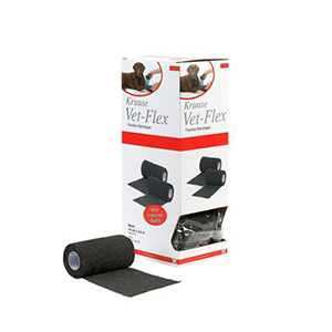Bandaj adeziv flexibil Vet-Flex 10 cm x 4,5 m, negru, 10/set