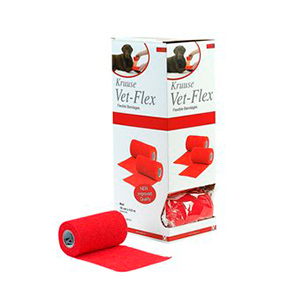 Bandaj adeziv flexibil Vet-Flex 10 cm x 4,5 m, rosu, 1 buc
