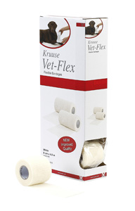 Bandaj adeziv flexibile Vet-Flex 5 cm x 4,5 m, alb, 10/set