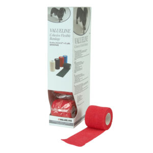 Bandaj autoadeziv flexibil Valueline, 5 cm x 4,5 m, rosu, 1 bucata