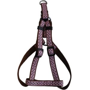 HAM PENTRU CAINI NYLON BULINE ROZ CLICK 15MM*30-50CM