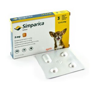 SIMPARICA 5 MG(1,3-2,5 KG)*3 TAB