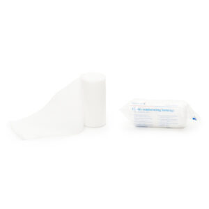 Bandaj din tifon elastic, pentru fixare, cu margini tesute, 10 cm x 4m, alb, 20 buc/set CVET