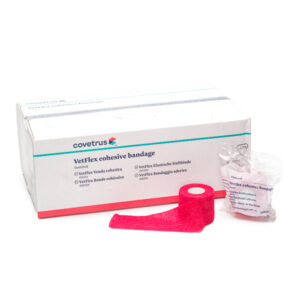 Bandaj autoadeziv flexibil Vet Flex 7,5 cm x 4,5 m, rosu, 1 buc, CVET