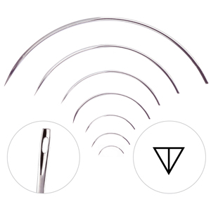 Ace sutura cu ochi normal, varf traumatic, 3/8 RC, 43 mm, 12 buc/set CVET