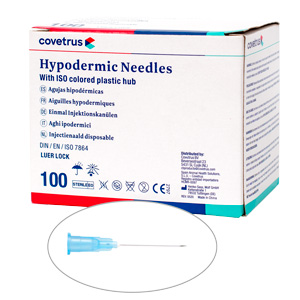 Ace hipodermice de unica folosinta, 23G, albastru, 0.60 x 20 mm, 100 buc/set CVET
