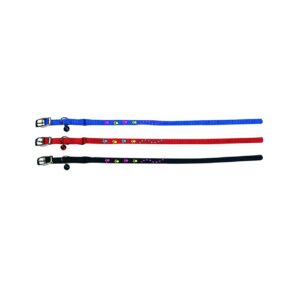 ZGARDA PENTRU PISICI FLAMINGO PAW PRINT CU CLOPOTEL 30CMx10MM