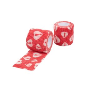 Bandaj autoadeziv elastic Chewstop, amar,5 cmx4,5m, rosu cu model,1 buc KRU