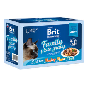 Brit Premium by Nature Cat Delicate Fillets in Gravy Family Plate 12x85 g