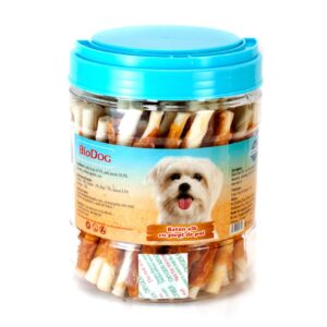 RECOMPENSE PENTRU CAINI BIODOG BATON ALB CU PIEPT DE PUI 500G/CD-10H