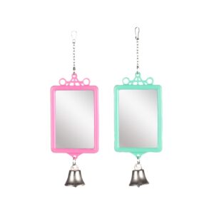 JUCARIE PENTRU PASARI EXOTICE FLAMINGO OGLINDA DREPTUNGHIULARA+CLOPOTEL